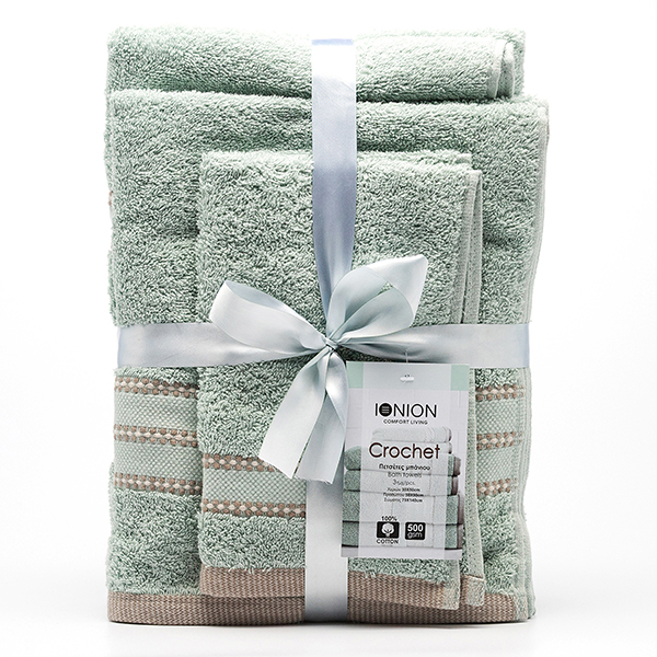 Σετ 3τμχ πετσέτες μπάνιου Crochet. - Image 6