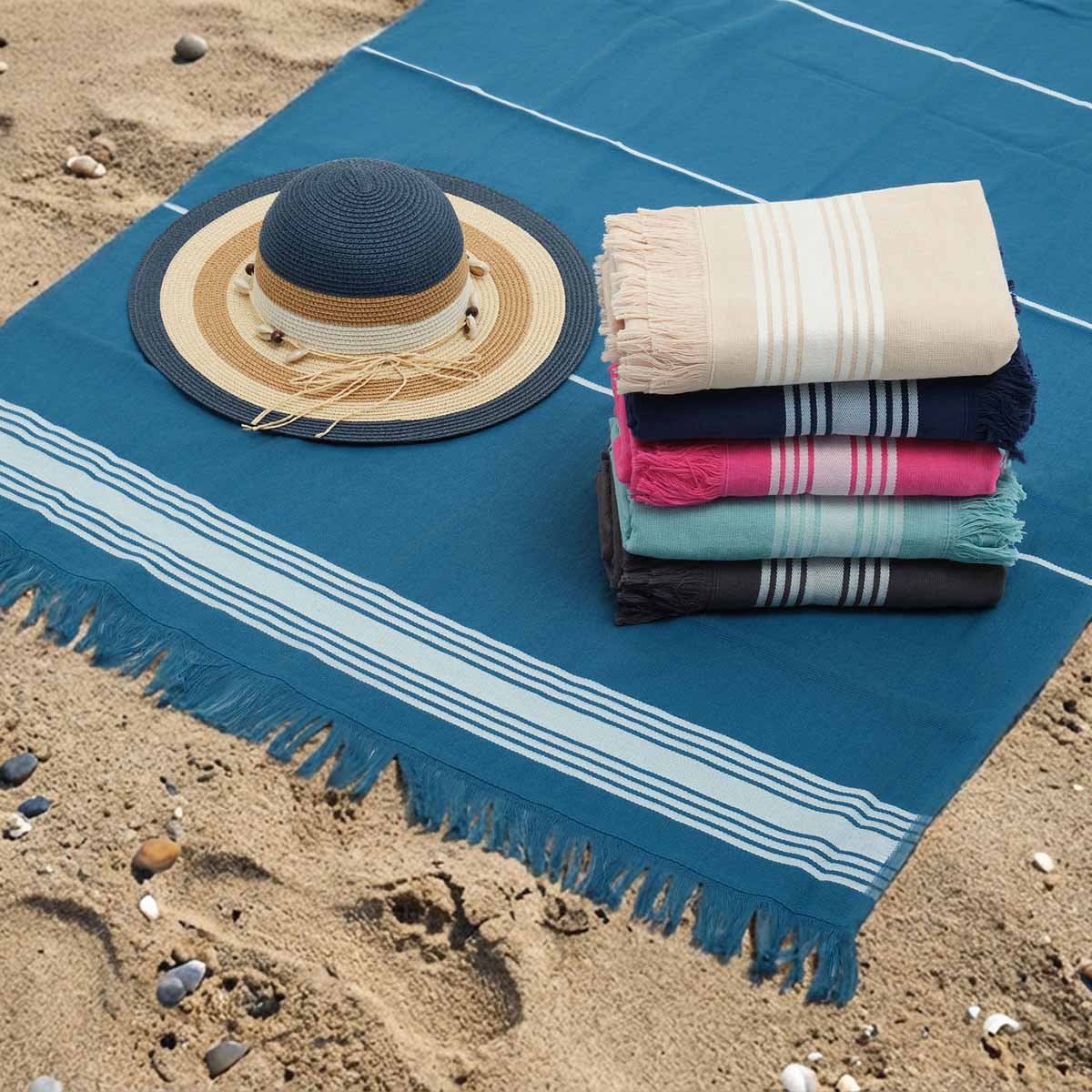 Πετσέτα Θάλασσας Fouta Με Κρόσια